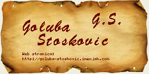 Goluba Stošković vizit kartica